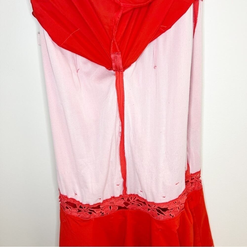 Nicholas Red Phoenix Lace Midi Dress US 8 / Medium - Picture 12 of 16